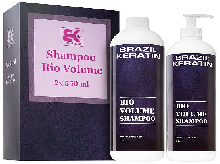 Haarpflegeset - Brazil Keratin Bio Volume Shampoo Set (Haarshampoo 550mlx2) — Bild N1