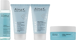 Gesichtspflegeset - Alma K Me First Face Care Kit (Gesichtsgel 30ml + Gesichtstoner 15ml + Creme 15ml + Maske 30ml) — Bild N8