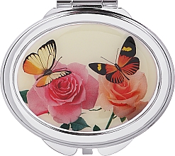 Kosmetischer Taschenspiegel Schmetterlinge mit Rose 85451 - Top Choice — Bild N1