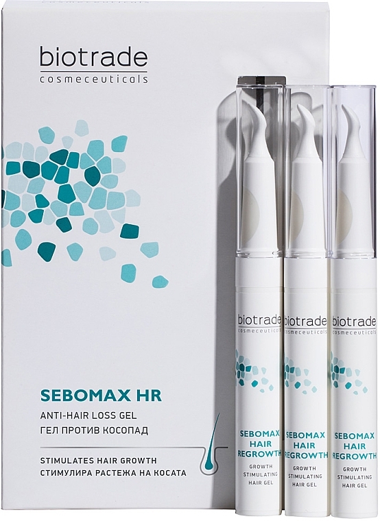 Stimulierendes Gel für die Behandlung und Vorbeugung von Haarausfall in allen Stadien - Biotrade Sebomax Hair Regrowth Stimulating Hair Gel — Bild N1