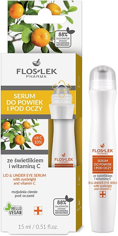 Augenserum mit Augentrost und Vitamin C  - Floslek Eye Care Serum  — Bild N1