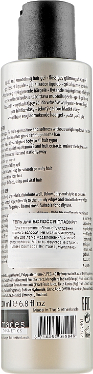 Volumengebendes Anti-Frizz Haargel - Mades Cosmetics High-Gloss Hair Glaze Anti-Frizz — Bild N2
