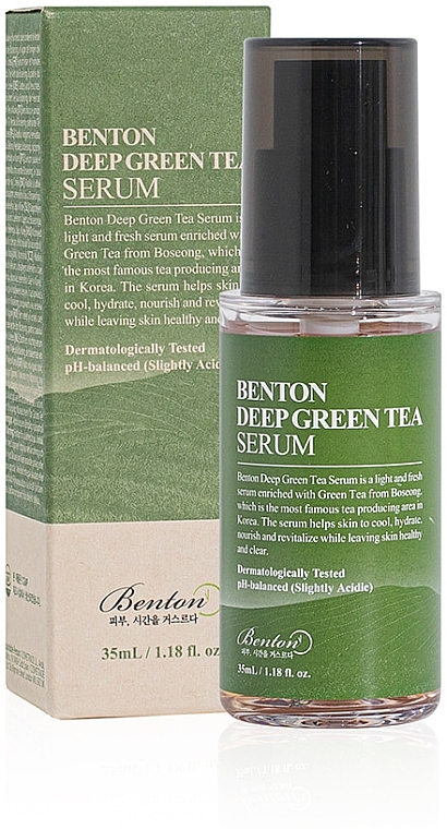 Feuchtigkeitsspendendes Gesichtsserum mit Grüntee-Extrakt - Benton Deep Green Tea Serum — Bild N1