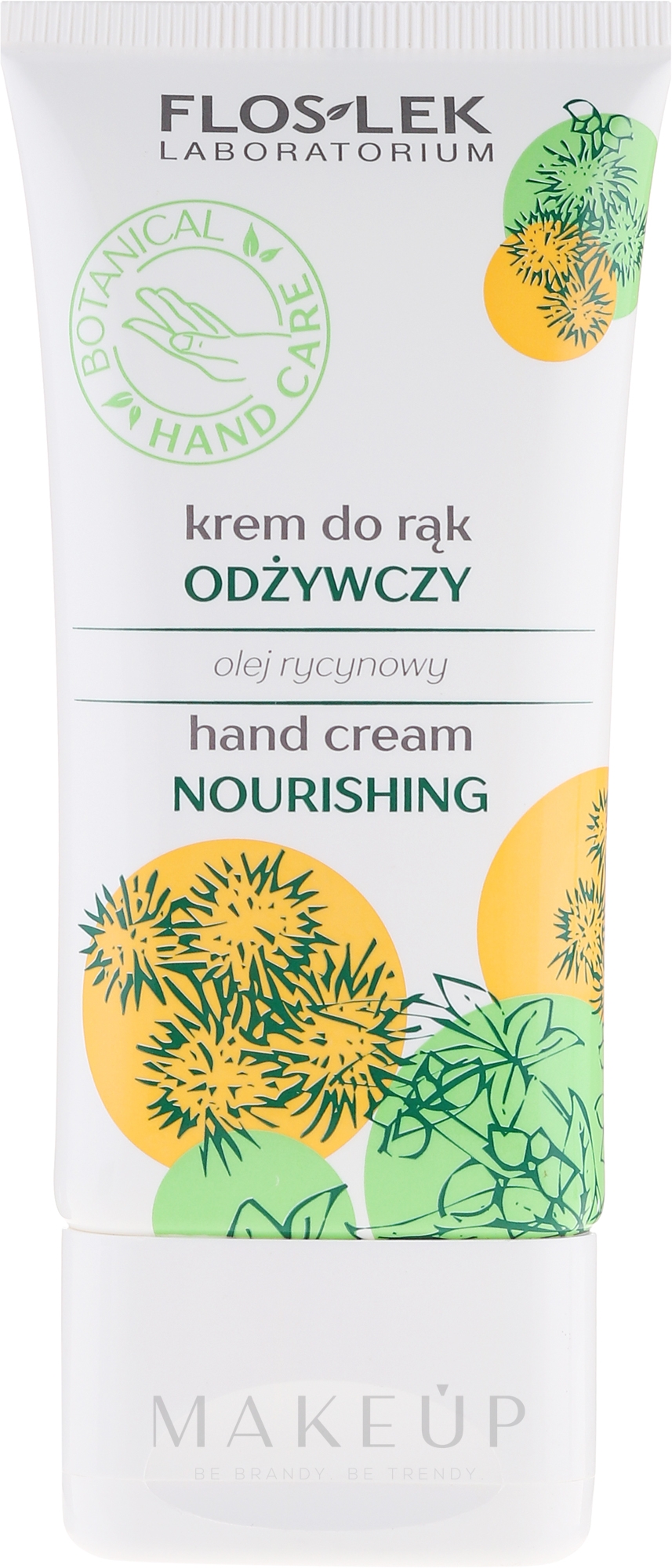 Pflegende Handcreme mit Rizinusöl - Floslek Nourishing Hand Cream — Bild 50 ml