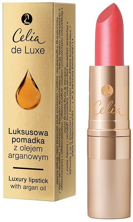 Lippenstift - Celia De Luxe Luxury Lipstick With Argan Oil Long-Lasting Colour Moisturizing