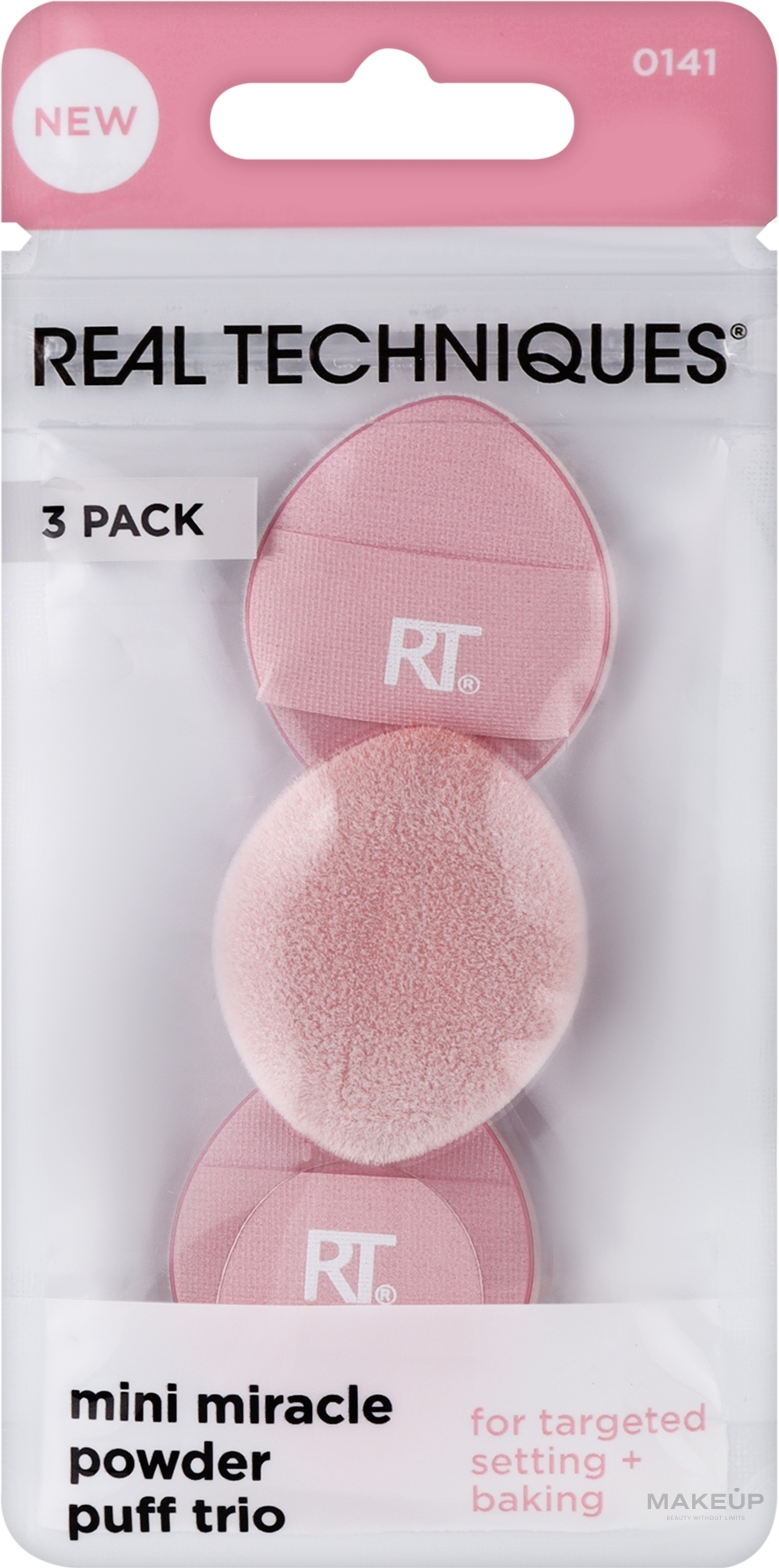 Make-up-Schwamm-Set - Real Techiques Mini Miracle Powder Puff Trio — Bild 3 St.