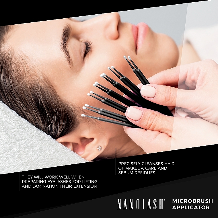 Nanolash Microbrush Applicators - Fusselfreie Wimpernapplikatoren 2,5 mm 100 St. — Bild N2