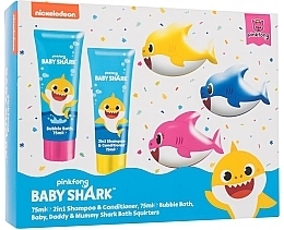 Düfte, Parfümerie und Kosmetik Set - Pinkfong Baby Shark (shmp/75ml + b/bath/75ml + toy/3pcs)