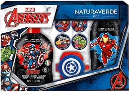 Set - Naturaverde Kids Avengers (Duschgel 250ml + Flüssigseife 250ml + Zubehör)  — Bild N1