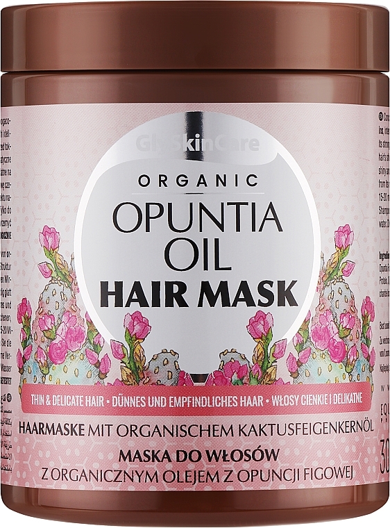 Haarmaske mit Bio Kaktusfeigenöl - GlySkinCare Organic Opuntia Oil Hair Mask — Bild N1
