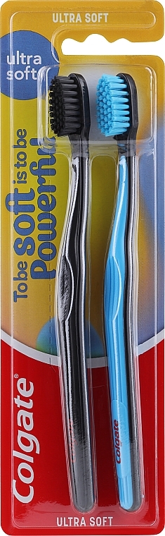 Ultraweiches Zahnbürstenset schwarz und blau 2 St. - Colgate Ultra Soft — Bild N2