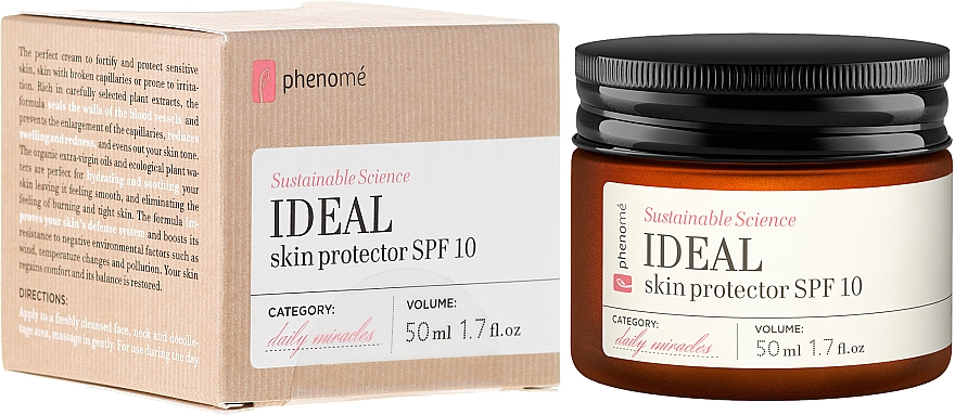 Schützende und festigende Gesichtscreme für empfindliche und Kapillarhaut - Phenome Ideal Skin Protector Spf 10 — Bild N1