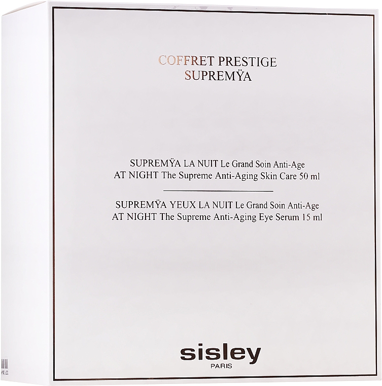 Gesichtspflegeset - Sisley Supremya Prestige Gift Set (Augencremeserum für die Nacht 15ml + Nachtserum 50ml) — Bild N1