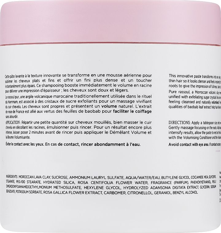 Reinigende Haarpaste für mehr Volumen mit reinem Rassoul und Rosenextrakten - Christophe Robin Cleansing Volumizing Paste With Pure Rassoul Clay & Rose Extracts — Bild N2