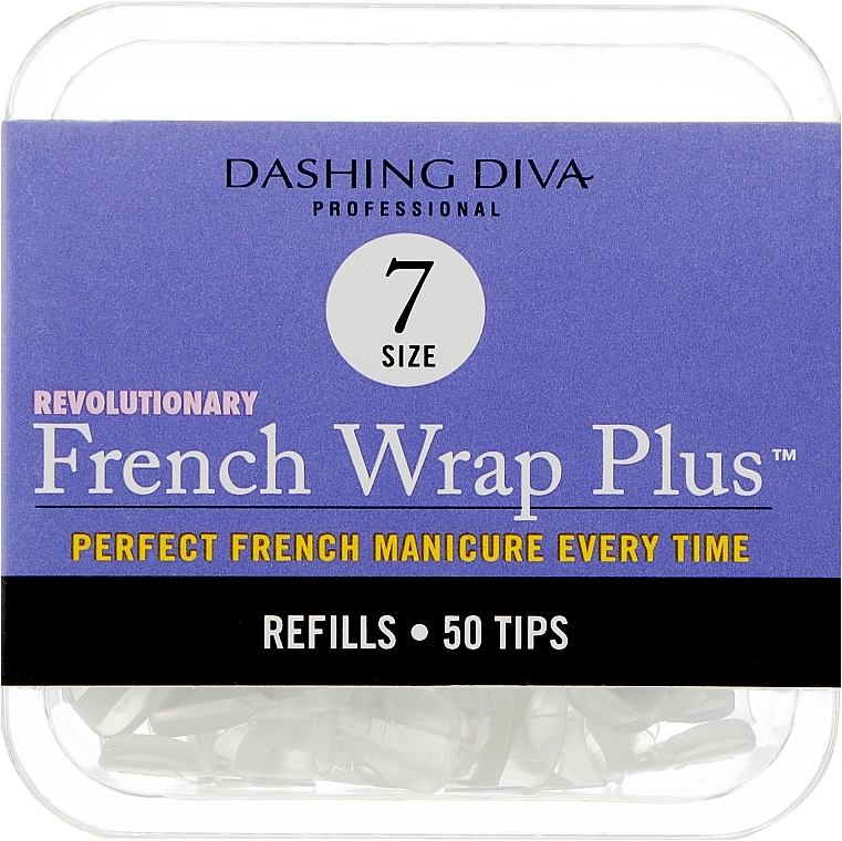 Nageltips French Wrap - Dashing Diva French Wrap Plus White 50 Tips Size 7 — Bild N1