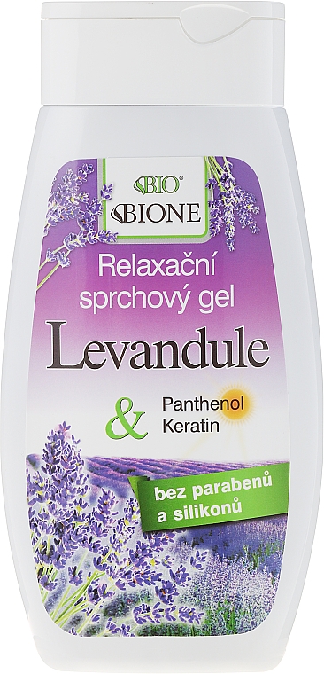 Entspannendes Duschgel mit Lavendelöl - Bione Cosmetics Lavender Relaxing Shower Gel — Bild N1