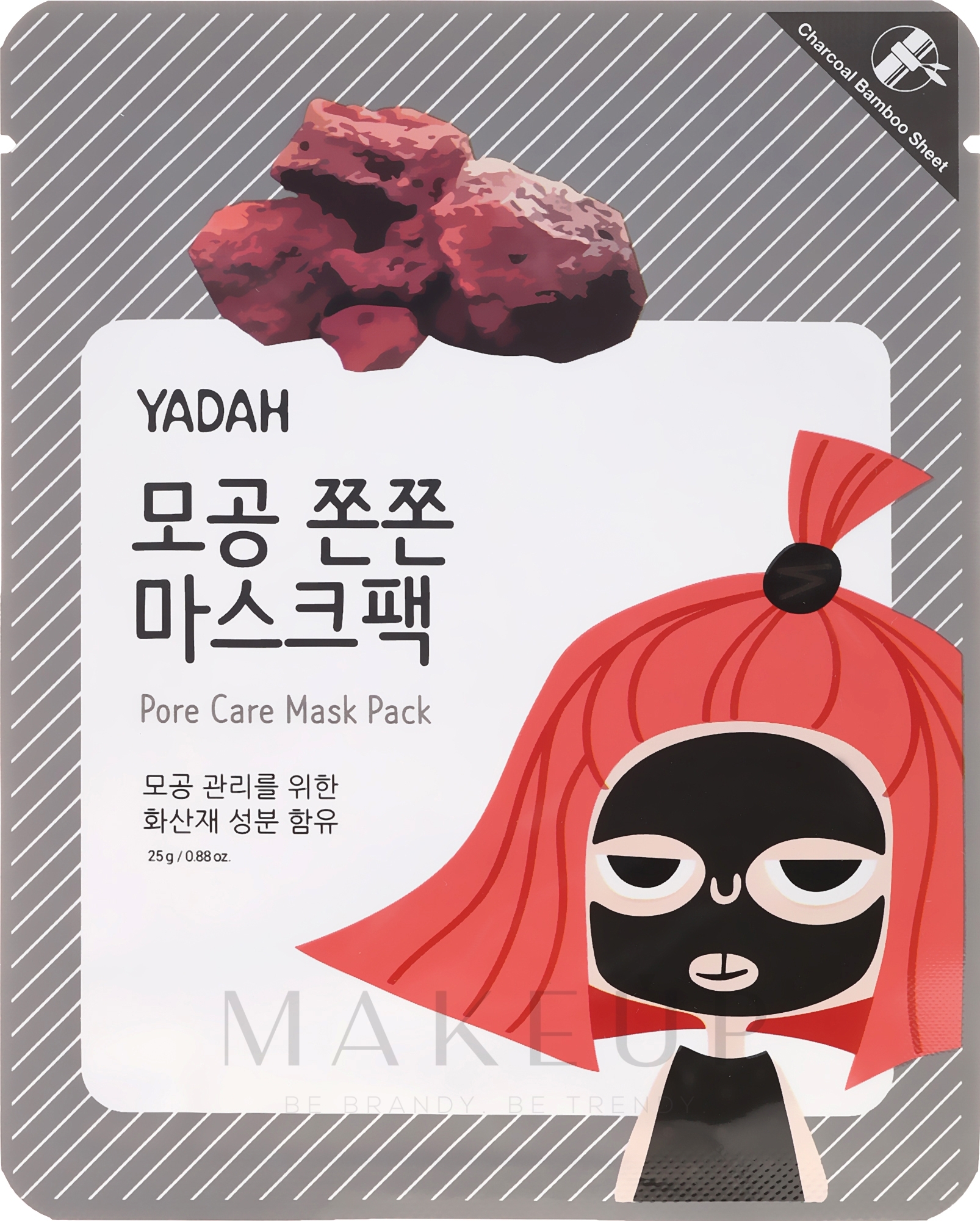 Tuchmaske zur Reinigung der Poren mit Bambusextrakt - Yadah Pore Care Mask Pack — Bild 25 g