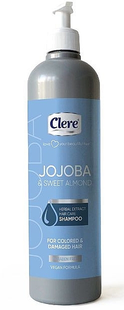 Shampoo mit Brennnessel und Weintrauben für gefärbtes und strapaziertes Haar - Clere Jojoba & Sweet Almond Shampoo  — Bild N1