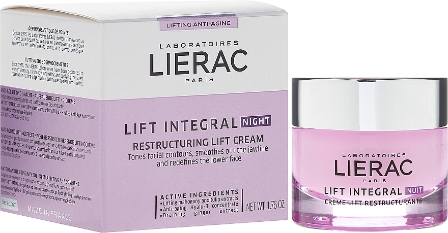 Regenerierende Anti-Aging Nachtcreme mit Lifting-Effekt - Lierac Lift Integral Night Restructuring Lift Cream — Bild N2