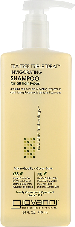 Tonisierendes Haarshampoo - Giovanni Triple Treatment Tea Tree Shampoo — Bild N2
