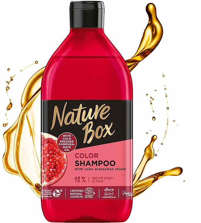 Kräftigendes Shampoo mit Granatapfel-Öl für langanhaltender Farbschutz - Nature Box Pomegranate Oil Shampoo — Bild N2