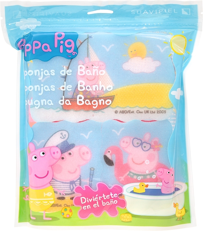 Badeschwamm Peppa Pig 3 St. Meer rosa - Suavipiel Peppa Pig Bath Sponge — Bild N1