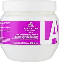 Jasmine Maske für erschöpftes Haar - Kallos Cosmetics Latte With Milk Protein Mask — Bild N2