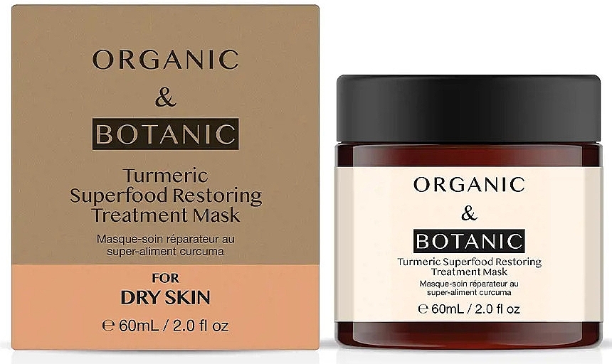 Revitalisierende Gesichtsmaske mit Kurkuma - Organic & Botanic Turmeric Superfood Restoring Treatment Mask — Bild N1