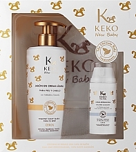 Düfte, Parfümerie und Kosmetik Körperpflegeset - Keko New Baby (Handtuch 1 St. + Creme-Seife 500ml + Körperbalsam 100ml) 