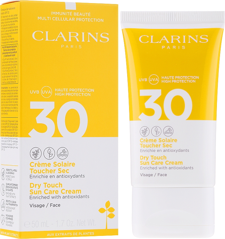 Sonnenschutzcreme für Gesicht mit Antioxidantien SPF 30 - Clarins Dry Touch Sun Care Cream Face SPF 30 — Bild N2