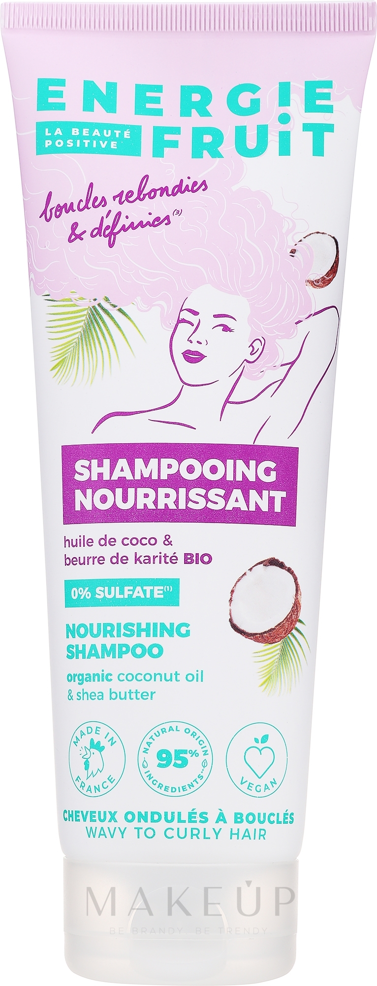 Shampoo für lockiges Haar mit Kokosöl und Sheabutter - Energie Fruit Coconut Oil & Shea Butter Nourishing Shampoo — Bild 250 ml