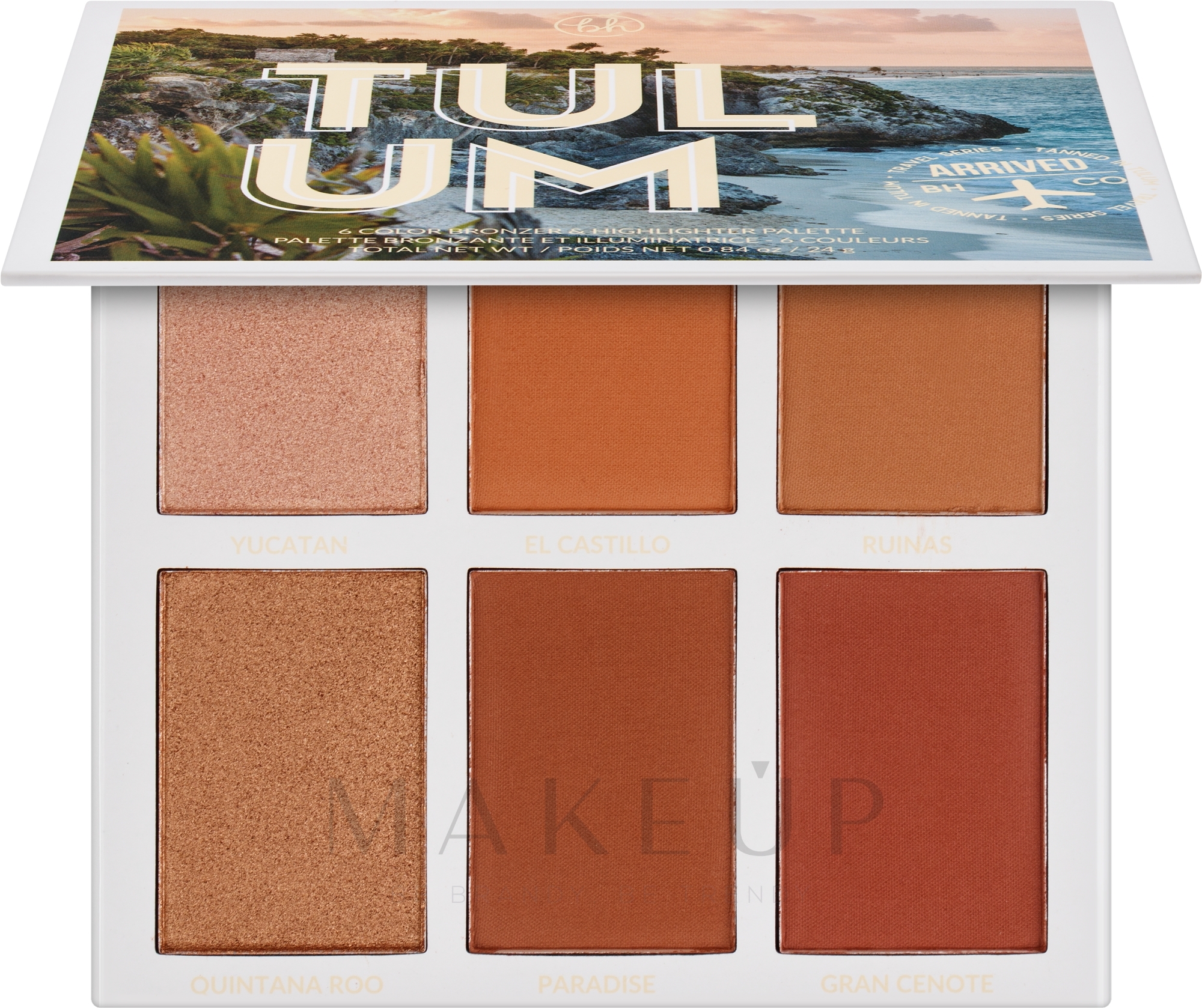 Make-up-Palette - BH Cosmetics Tanned In Tulum Bronzer & Highlighter Palette — Bild 24 g