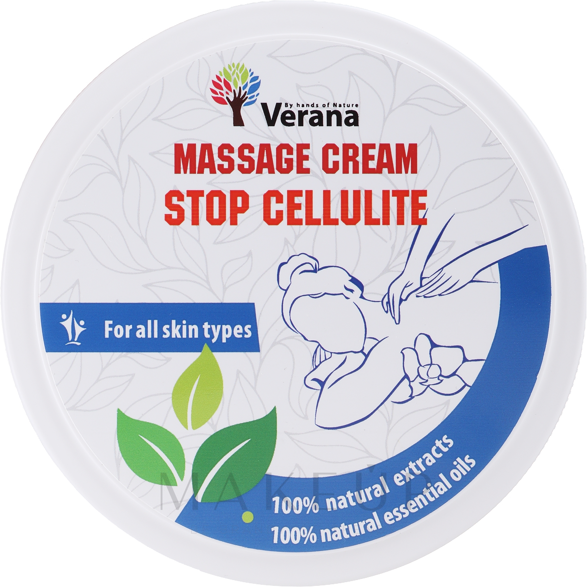 Massagecreme - Verana Massage Cream Stop-Cellulite  — Bild 500 g