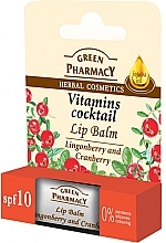 Düfte, Parfümerie und Kosmetik Lippenbalsam "Preiselbeere und Moosbeere" - Green Pharmacy Lip Balm With Lingonberry And Cranberry