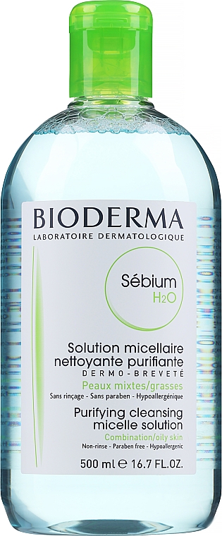 Klärendes, seboregulierendes und beruhigendes Mizellen-Reinigungswasser zum Abschminken für fettige und Mischhaut - Bioderma Sebium H2O Micellaire Solution — Foto N3