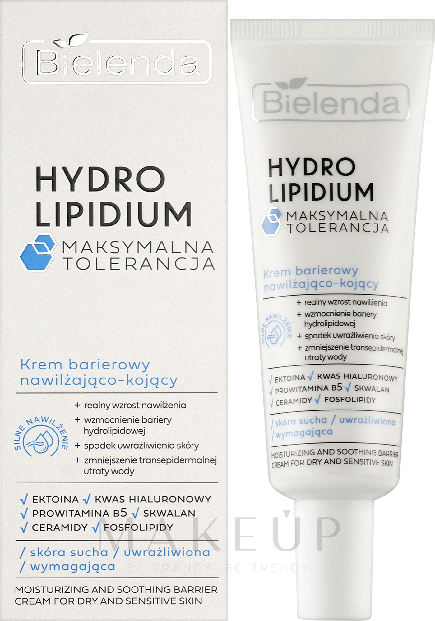 Feuchtigkeitsspendende und beruhigende Schutzcreme - Bielenda Hydro Lipidium — Bild 50 ml