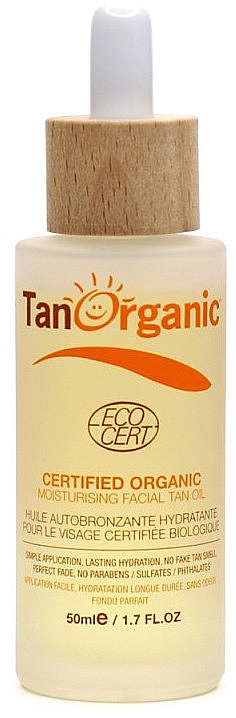 Selbstbräunungsöl für das Gesicht - TanOrganic Certified Organic Facial Tan Oil — Bild N1