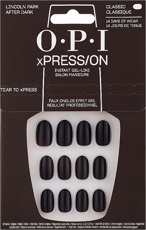 Künstliche Nägel - OPI Xpress/On Lincoln Park After Dark — Bild N1