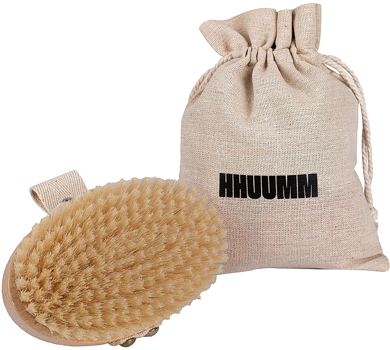 Bade- und Massagebürste mit weichen Fasern hellbraun - Hhuumm № 3 — Bild N1