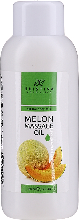 Tief nährendes glättendes, beruhigendes und weichmachendes Massageöl für den Körper mit Melonenextrakt - Hristina Cosmetics Melon Massage Oil — Bild N1