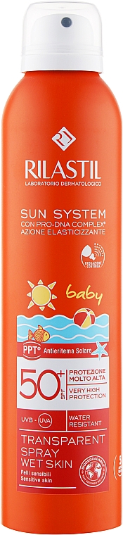 Transparentes Sonnenschutzspray für Kinder SPF 50 - Rilastil Sun System PPT SPF50+ Baby Spray — Bild N1