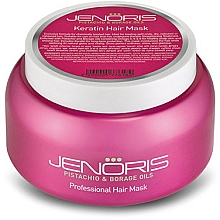 Düfte, Parfümerie und Kosmetik Regenerierende Haarmaske mit Keratin, Pistazia und Borretschöl - Jenoris Keratin Hair Mask