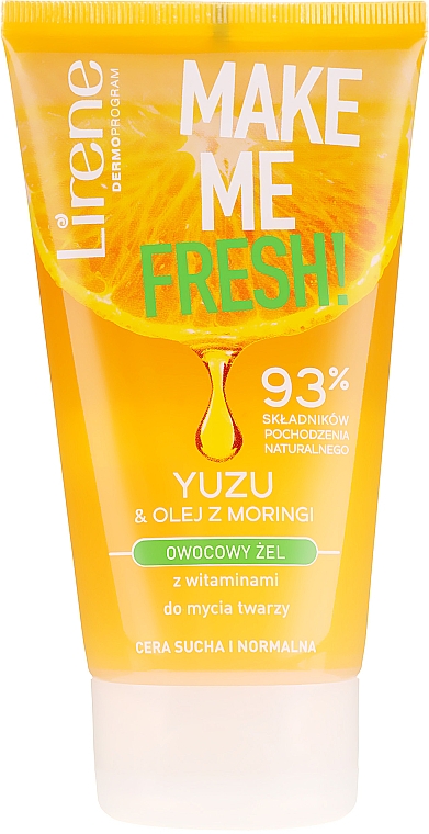 Gesichtswaschgel mit Yuzu-Extrakt und Moringa-Öl - Lirene Make Me Clean! Fresh Vegetable Gel — Bild N1