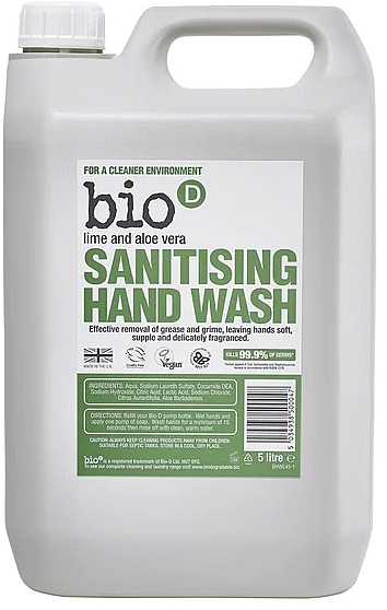 Flüssige Handseife Limette und Aloe Vera - Bio-D Lime & Aloe Vera Sanitising Hand Wash — Bild N2
