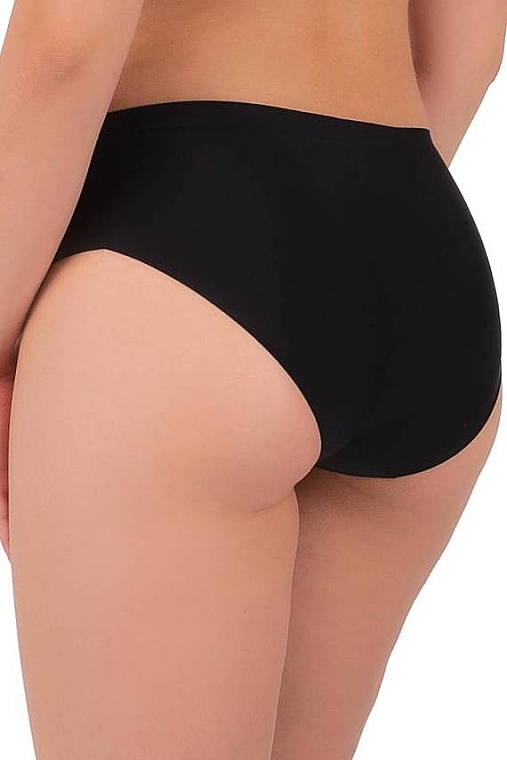 Nahtlose Damenhöschen Figi Maxi Bikini hohe Taille und Laserschnitt schwarz - Moraj — Bild N1