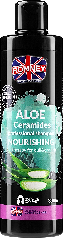 Pflegendes Shampoo für stumpfes und trockenes Haar mit Aloe - Ronney Professional Aloe Ceramides Professional Shampoo — Bild N1