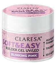 Nagelmodellage-Gel  - Claresa Soft & Easy Builder Gel UV/LED Blinking Pink  — Bild N1