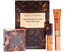 Düfte, Parfümerie und Kosmetik Make-up Set - Revolution Pro Goddess Glow On-The-Go (Lidschatten 0.8gx4 + Highlighter 15ml + Lippenöl 8ml)