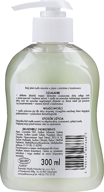 Flüssigseife mit Rosskastanien-Extrakt - Bialy Jelen Soap Extract Horse Chestnut — Bild N4