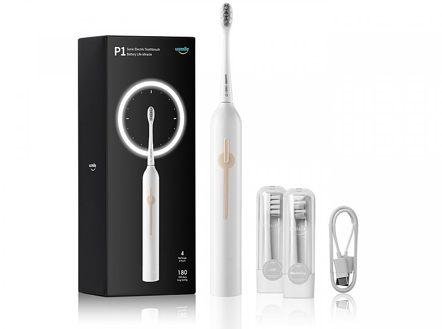 Elektrische Zahnbürste P1 weiß - Usmile Sonic Electric Toothbrush P1 Crescend White  — Bild N1